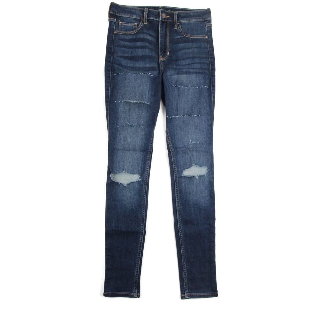 Hollister Womens Skinny Jeans Dark Wash High Rise Size 3R